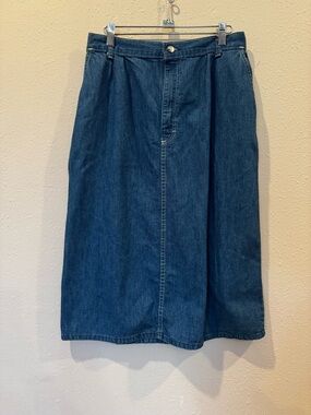 Classic Vintage Dark Blue Denim Skirt
